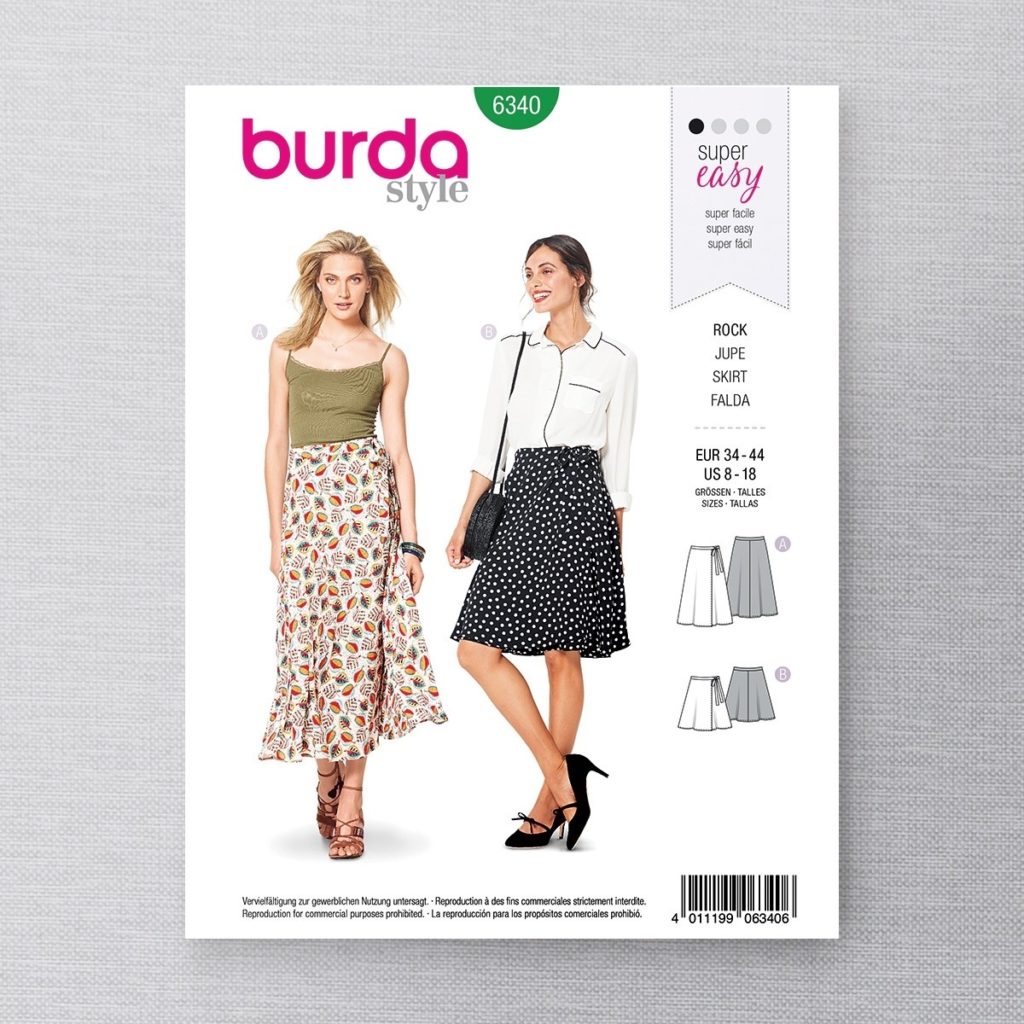 Burda 6340 jupe modèle B